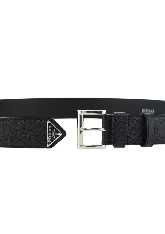 Saffiano Leather Belt - Black