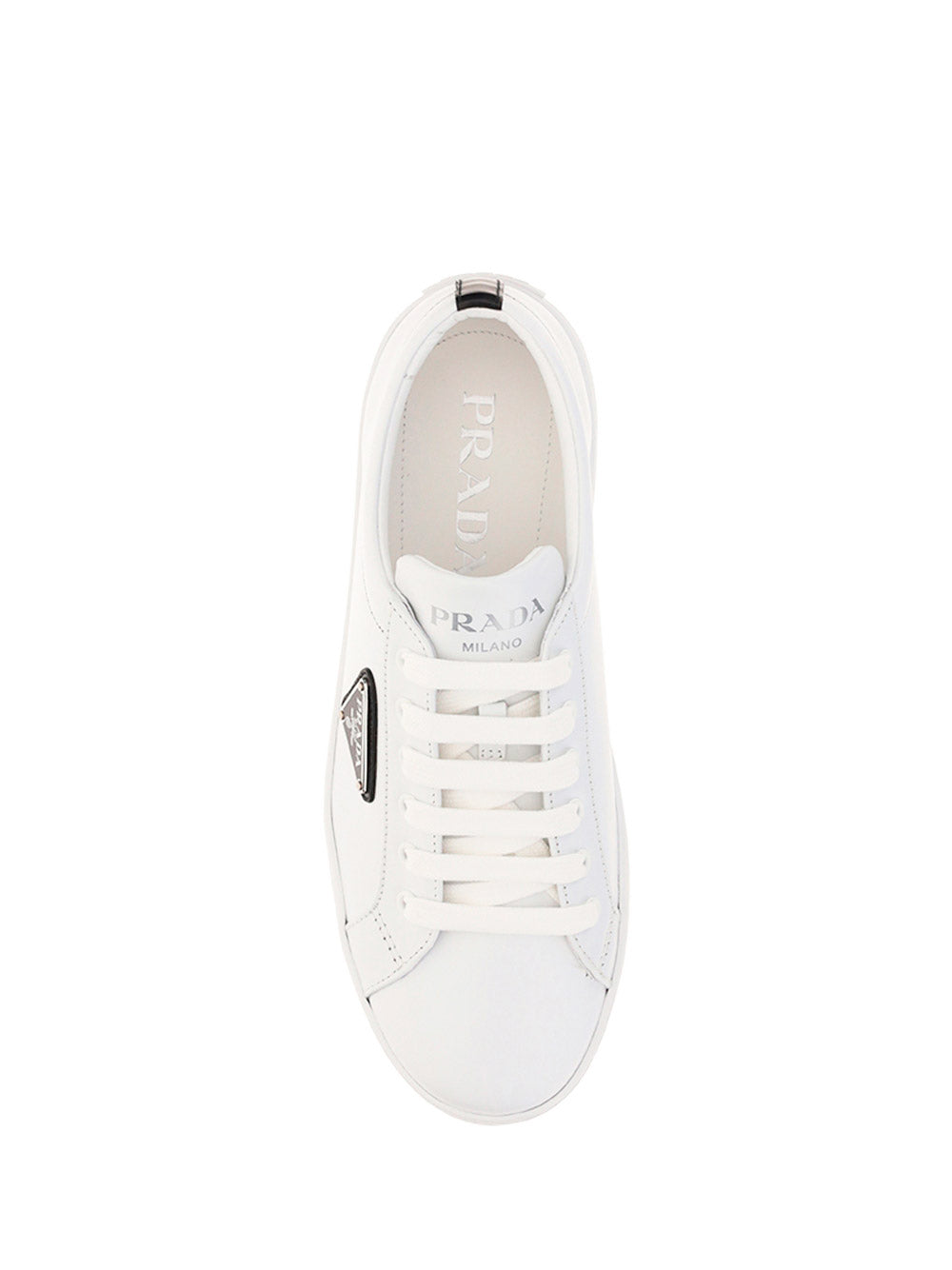 Brushed Leather Sneakers - White