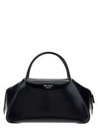 Medium Brushed Leather Supernova Handbag - Black