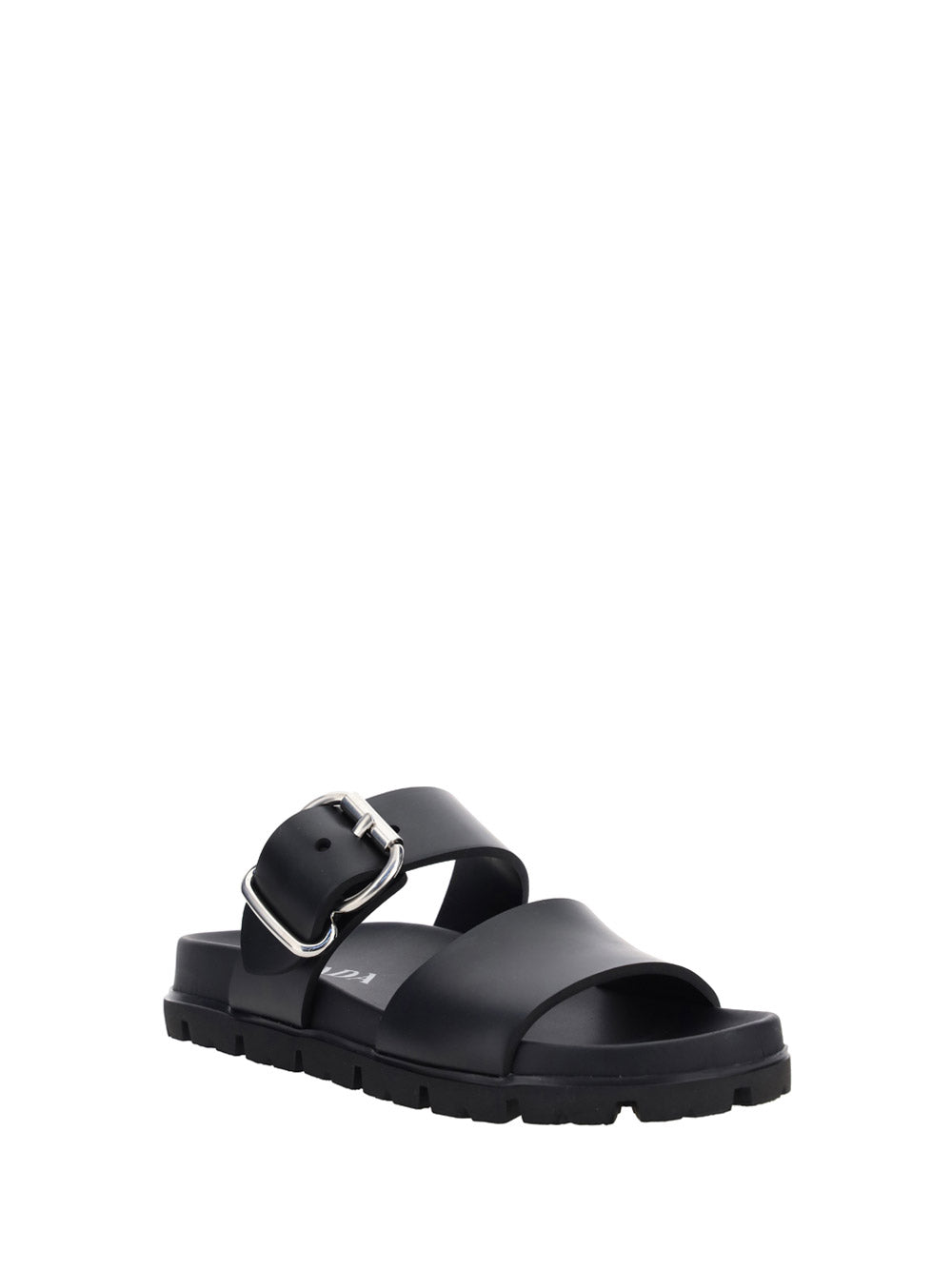 Strap Sandal with Buckle - Black