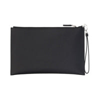 Saffiano Leather Pouch - Black