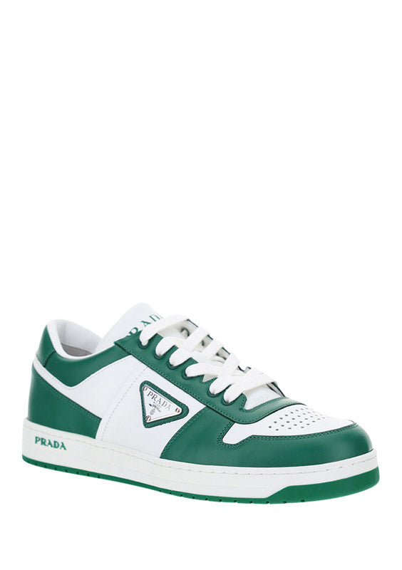 Downtown Leather Sneakers - White / Green