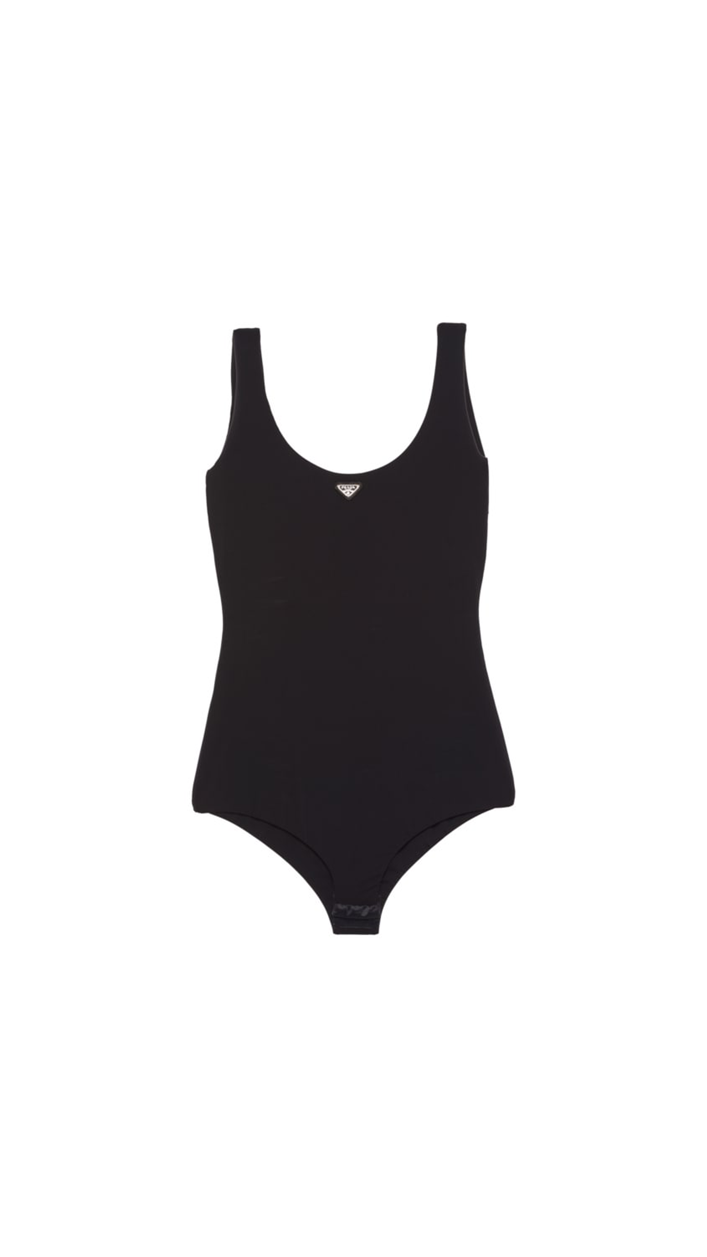 Stretch Jersey Bodysuit - Black