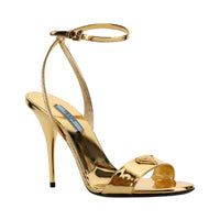 Metallic Leather Sandal - Platinum