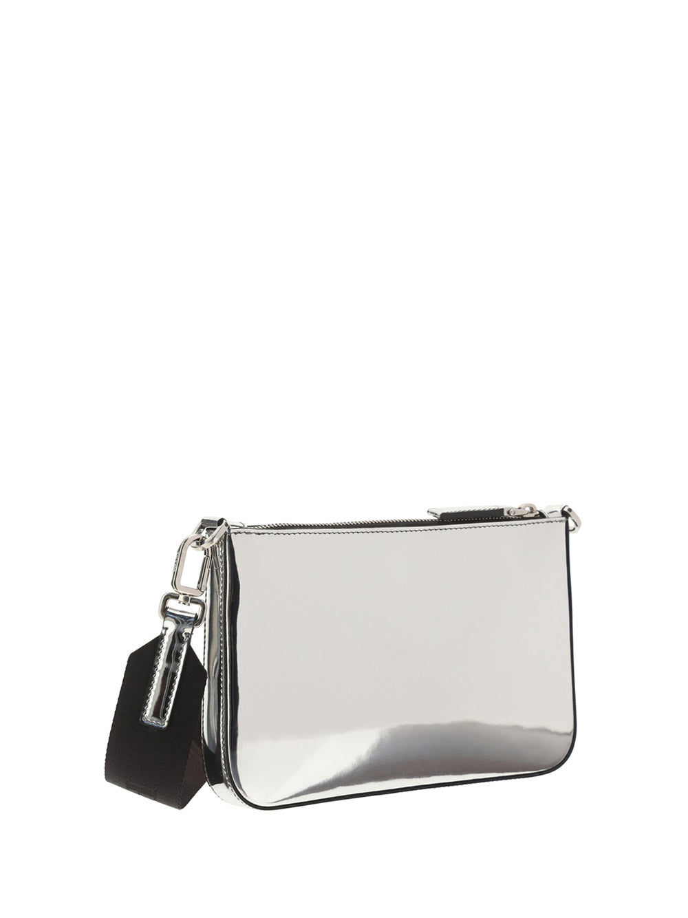 Brushed Leather Shoulder Bag - Silver