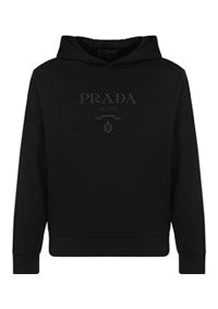 Logo-Embroidered Drawstring Hoodie - Black