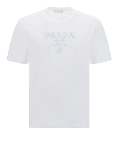 Cotton Embroidered  T-Shirt - White