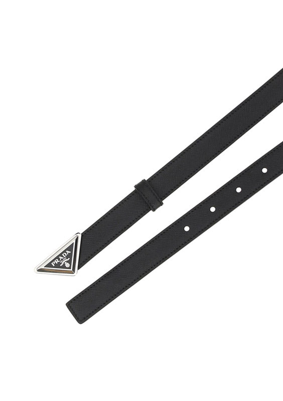 Brushed Leather Belt - Black