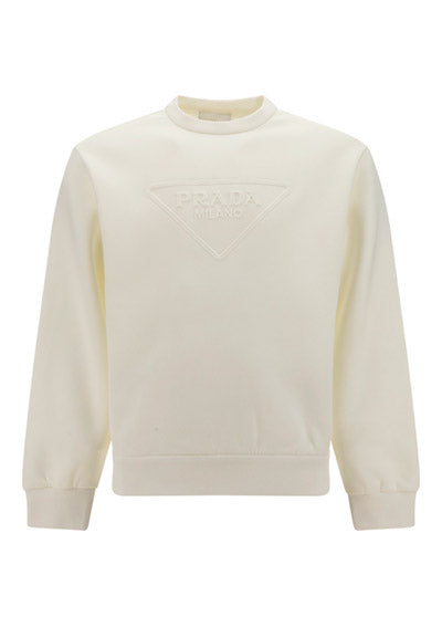 Embossed Logo Sweatshirt - White