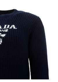 Cotton Crew-neck Sweater - Navy