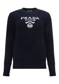 Cotton Crew-neck Sweater - Navy