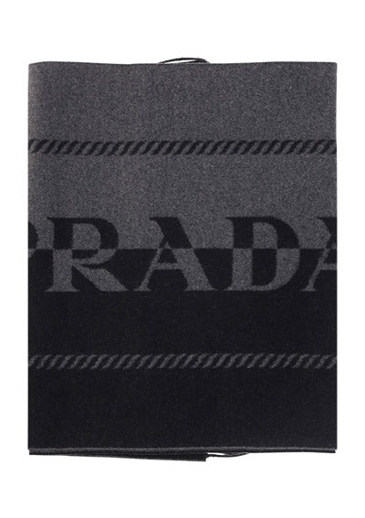 Wool Scarf - Grey / Black