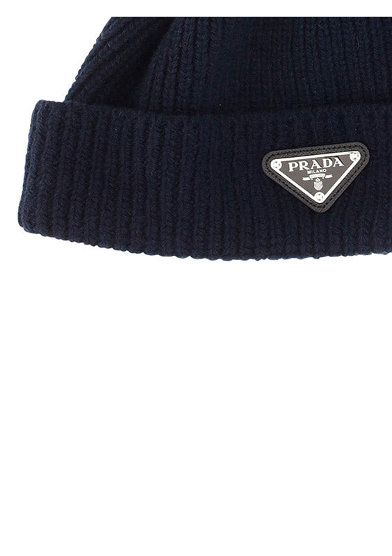 Wool and cashmere beanie - Navy