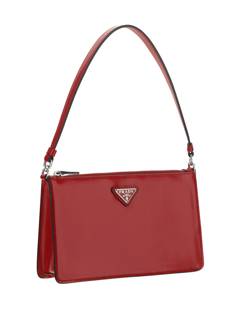 Brushed Leather Mini-Bag - Scarlet