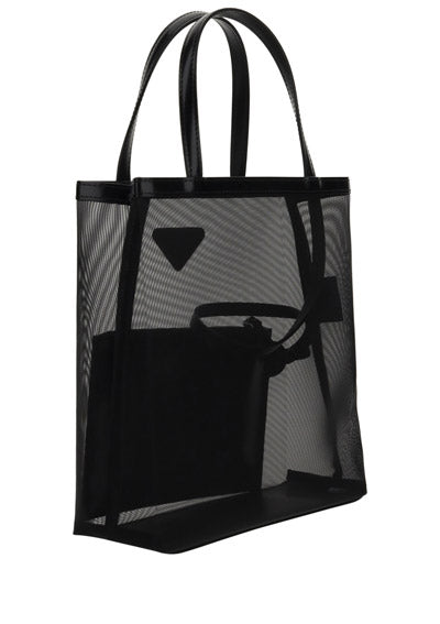 Small Mesh Tote Bag - Black