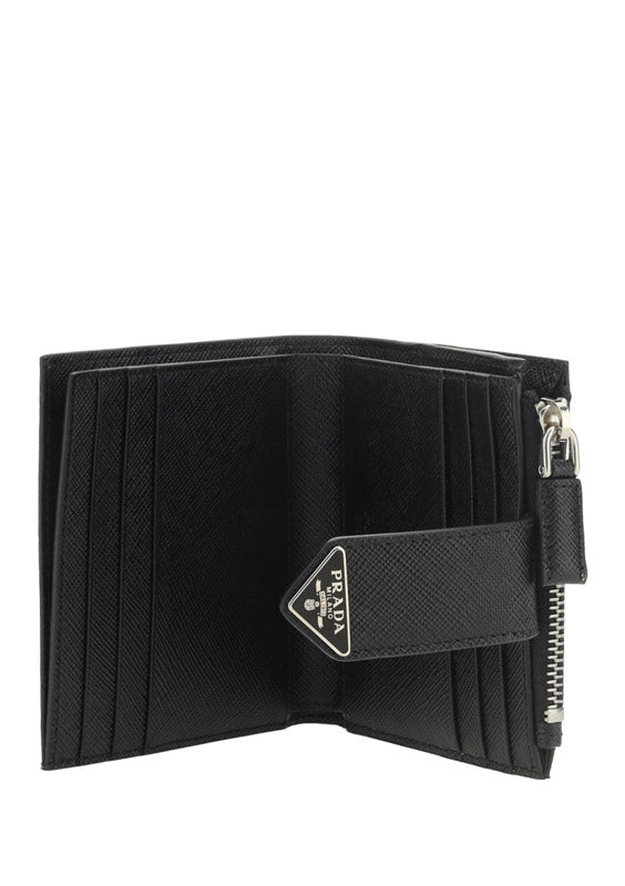 Saffiano Leather Card Case - Black