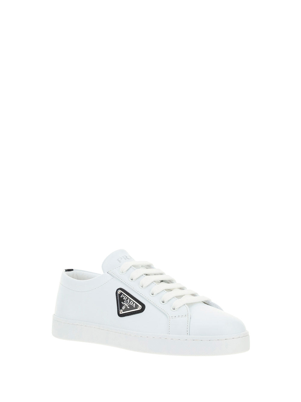 Brushed Leather Sneakers - White