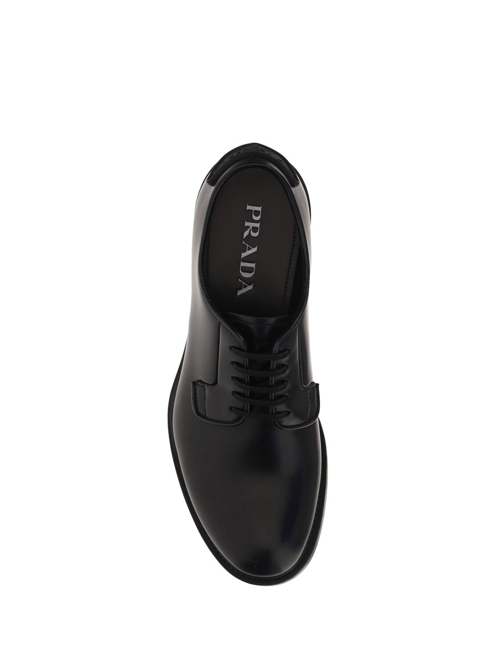 Brushed Leather Lace-ups - Black