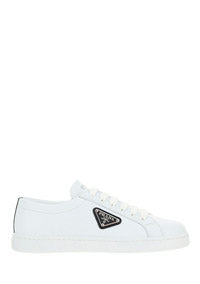 Brushed Leather Sneakers - White