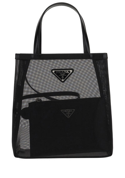 Small Mesh Tote Bag - Black