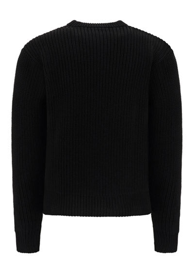 Cashmere and Wool Crewneck Sweater - Black