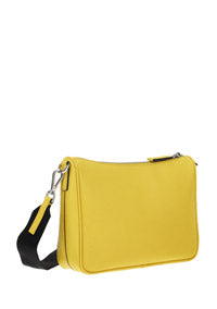 Saffiano Leather Shoulder Bag - Bright Yellow N