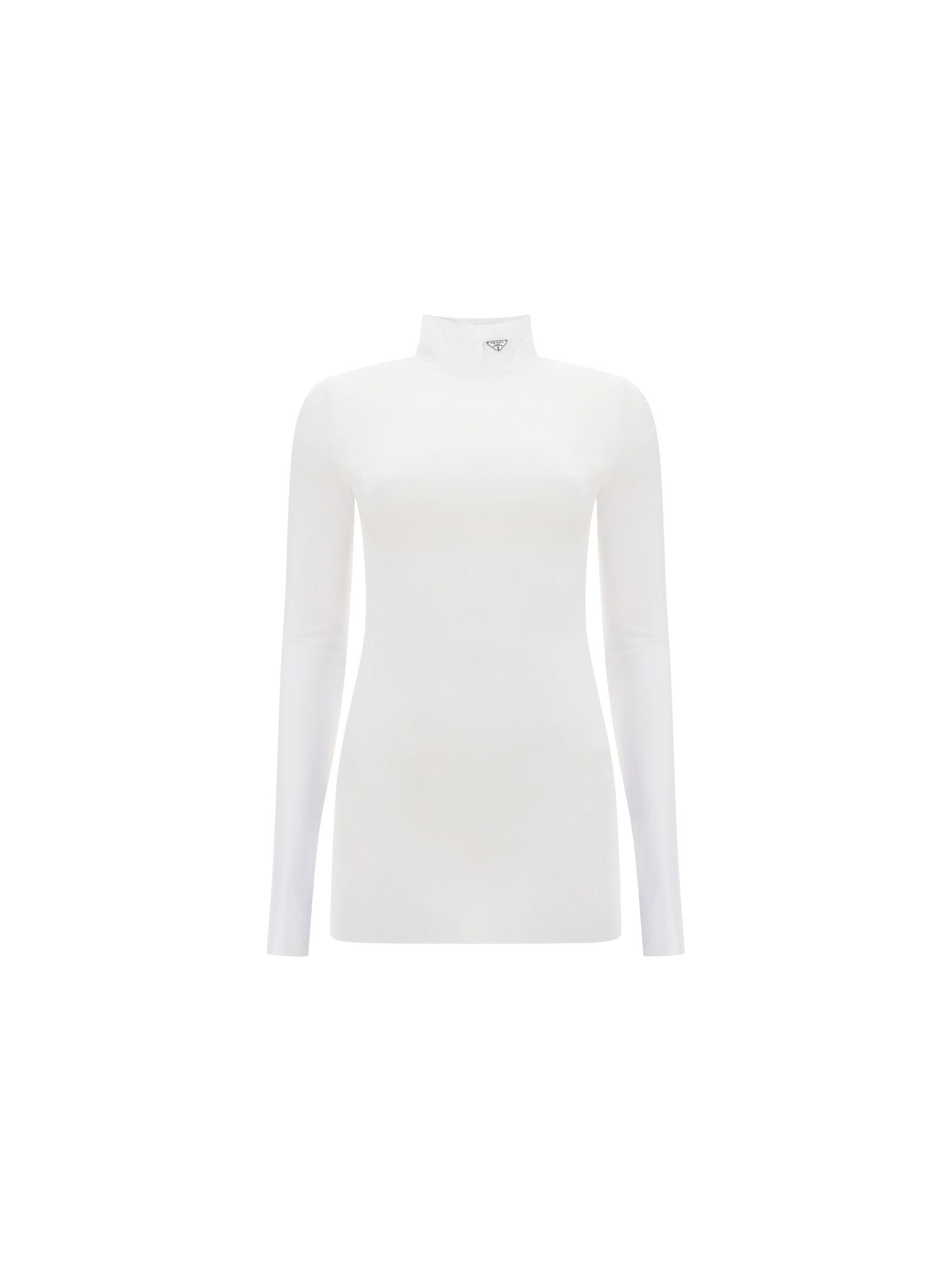 Jersey Turtleneck Top - White