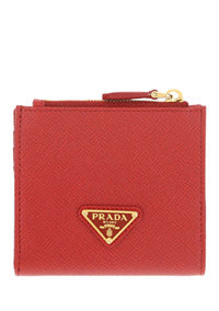 Small Saffiano Leather Wallet - Red