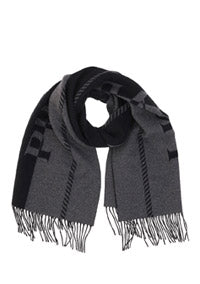 Wool Scarf - Grey / Black