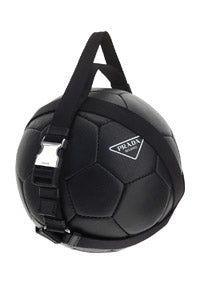 Saffiano Leather Soccer Ball - Black