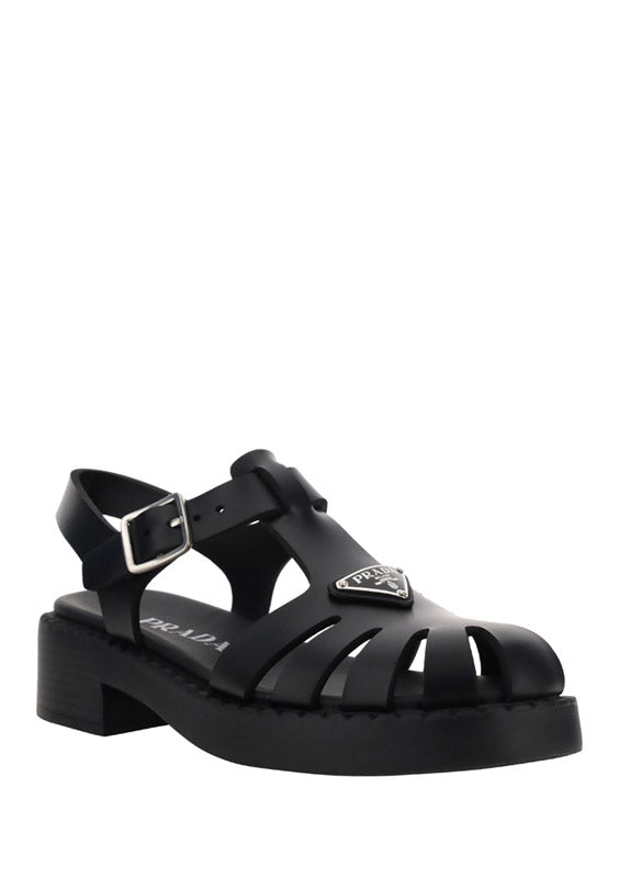 Sporty Foam Rubber Sandal - Black