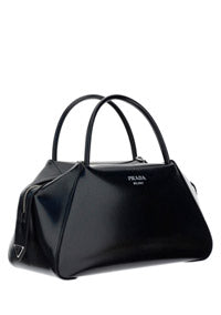 Medium Brushed Leather Supernova Handbag - Black