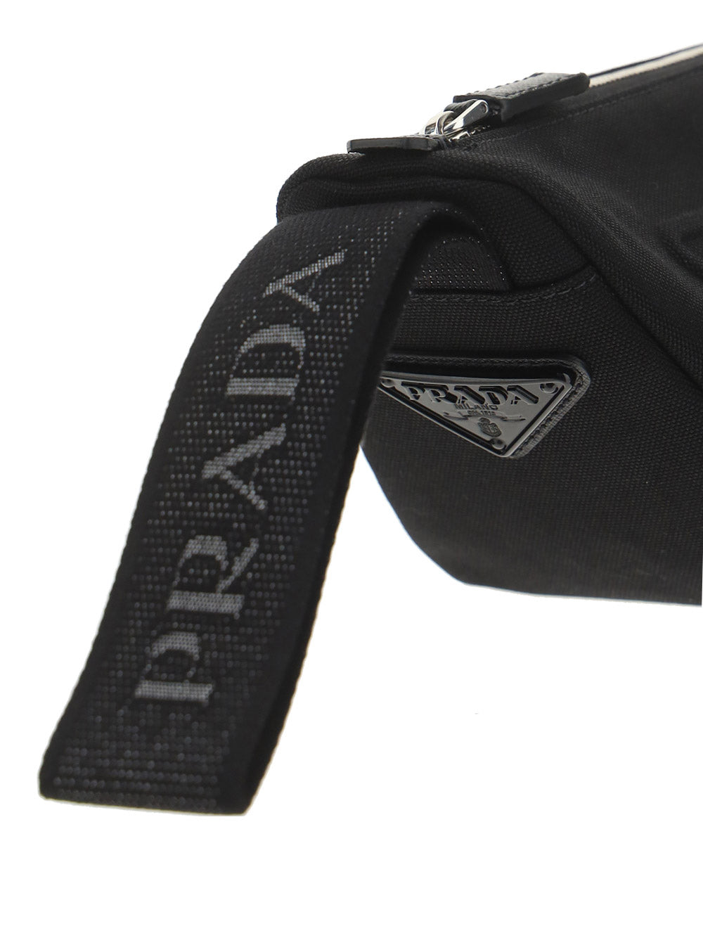 Logo-Embossed Triangle Bag - Black