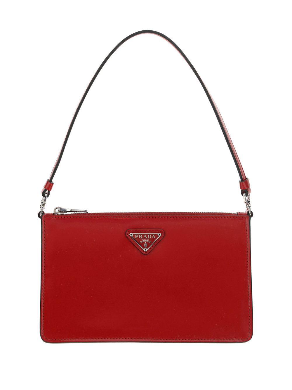 Brushed Leather Mini-Bag - Scarlet