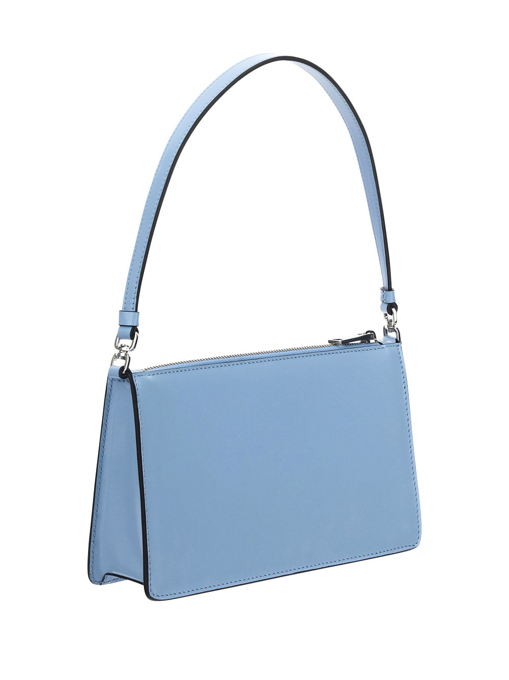 Brushed Leather Mini Bag - Light Blue