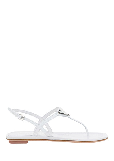 Strappy Thong Sandals - White