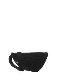 Logo-Embossed Triangle Bag - Black