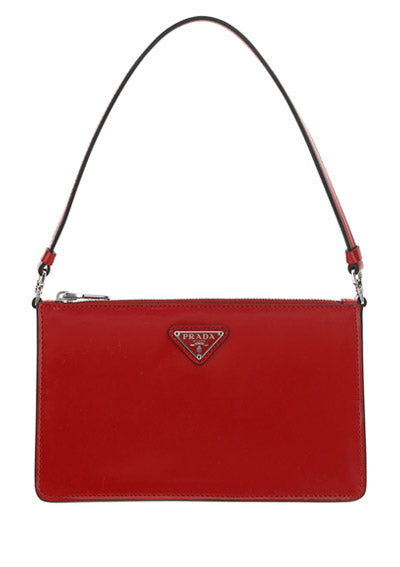 Brushed Leather Mini-Bag - Scarlet