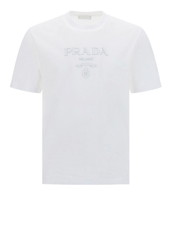 Cotton Embroidered  T-Shirt - White