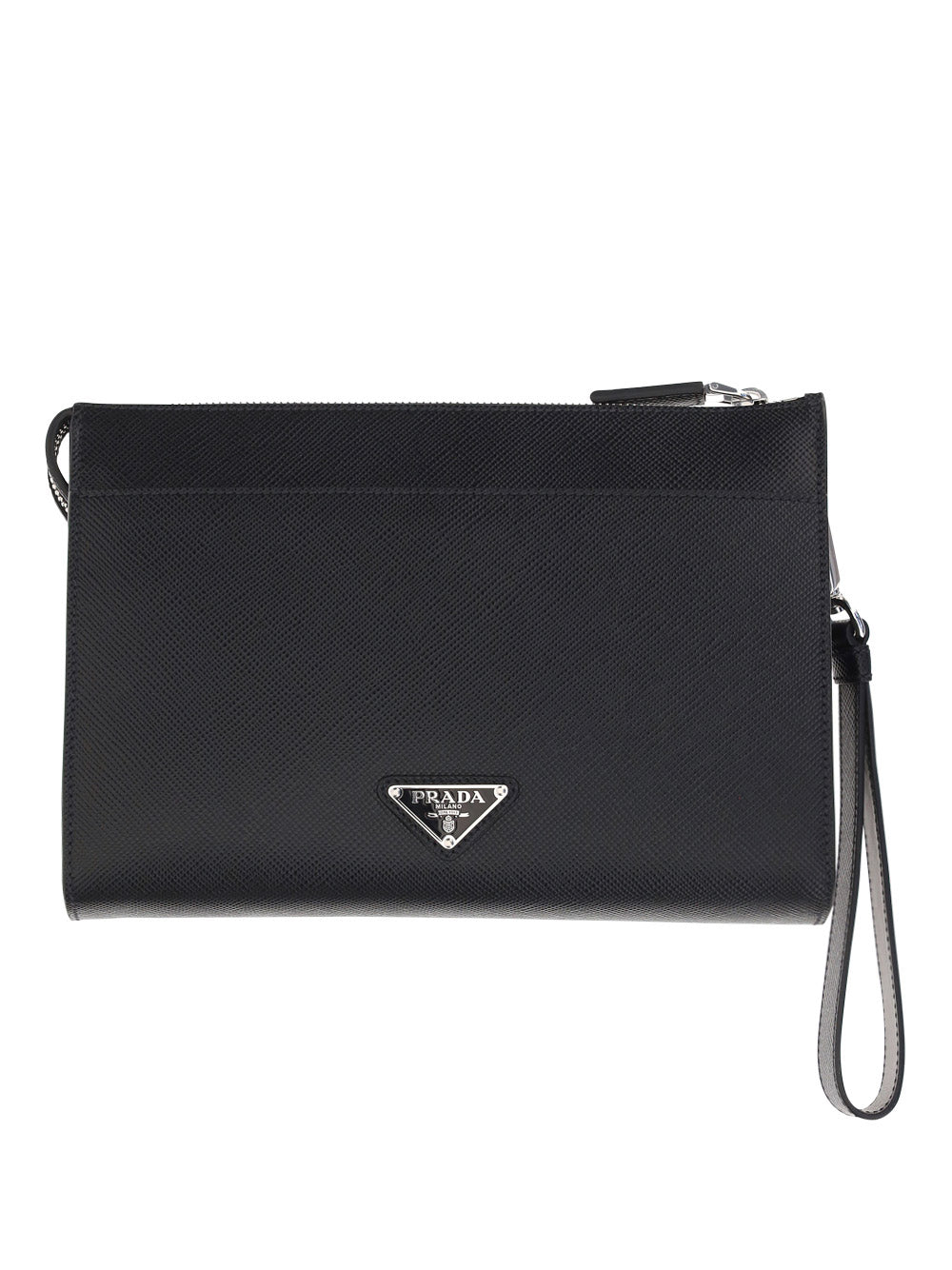 Saffiano leather pouch - BLack