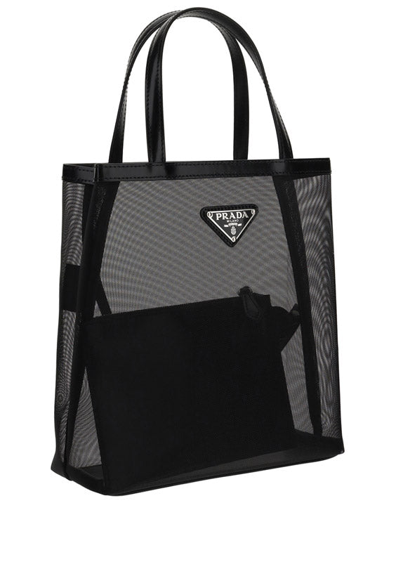 Small Mesh Tote Bag - Black