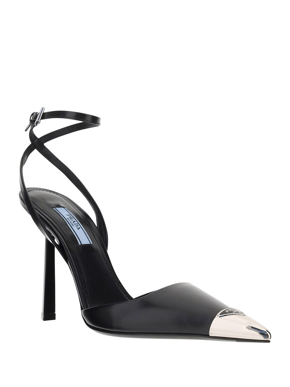 Brushed Leather Slingback Pumps - Black