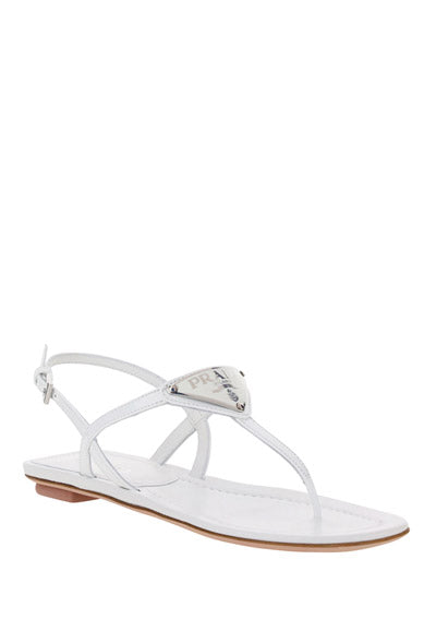 Strappy Thong Sandals - White