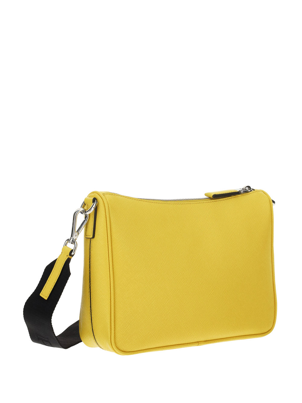 Saffiano Leather Shoulder Bag - Bright Yellow N