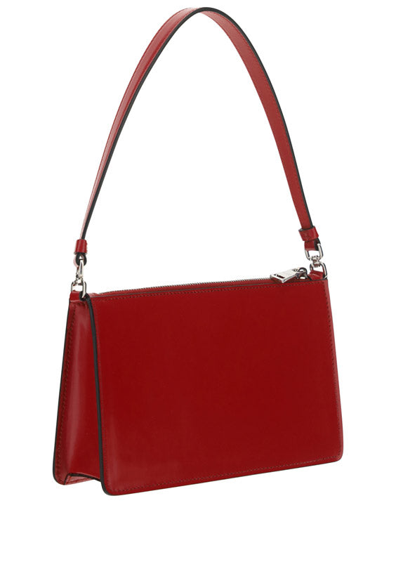 Brushed Leather Mini-Bag - Scarlet