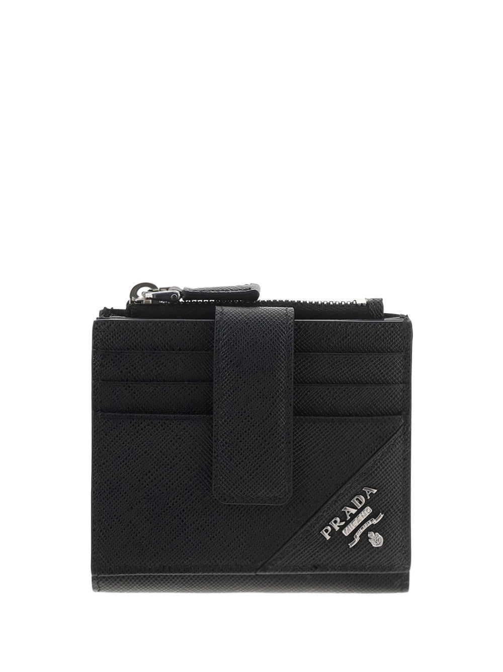 Saffiano Leather Card Holder- Black