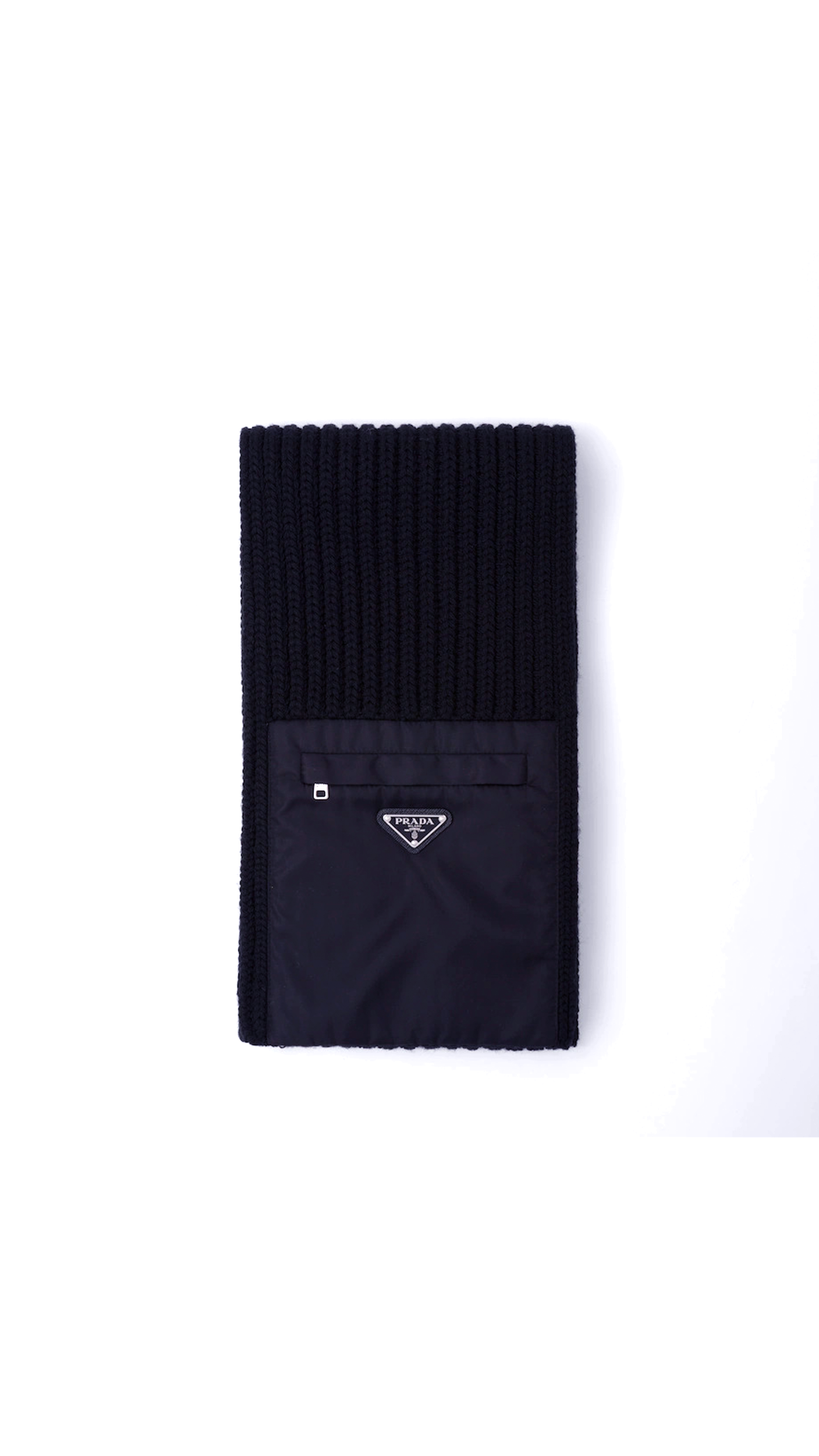 Re-Nylon Gabardine and Wool Scarf - Navy