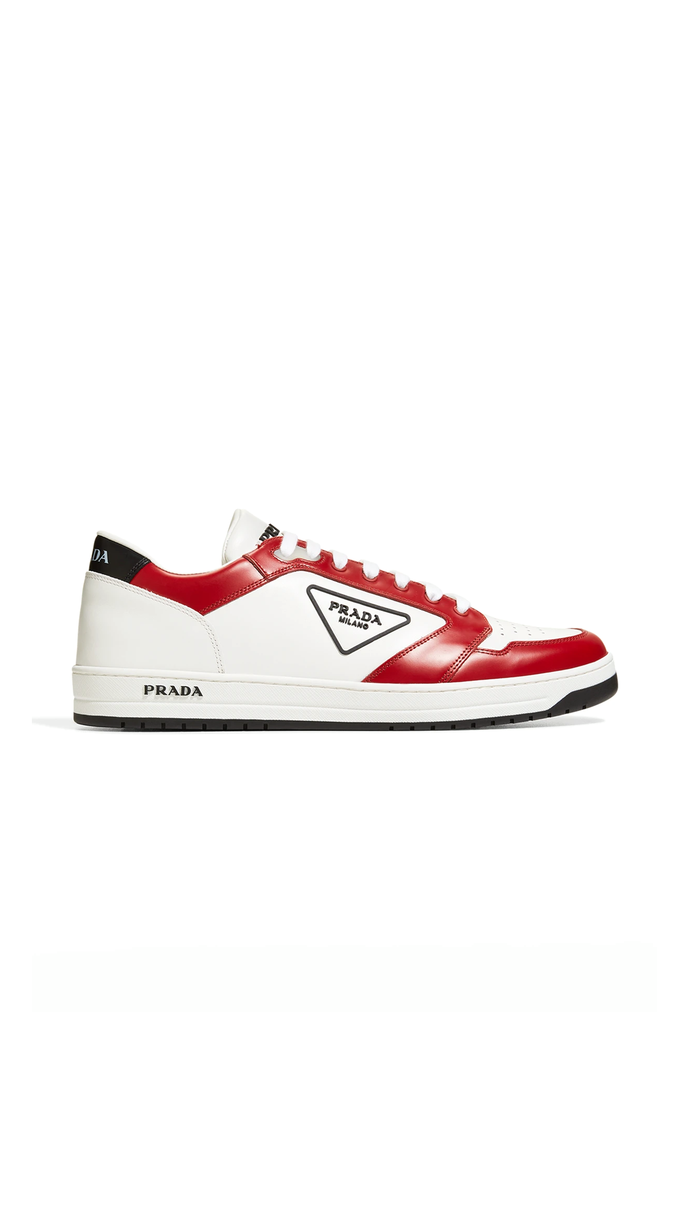 District Leather Sneakers - White/Red/Black