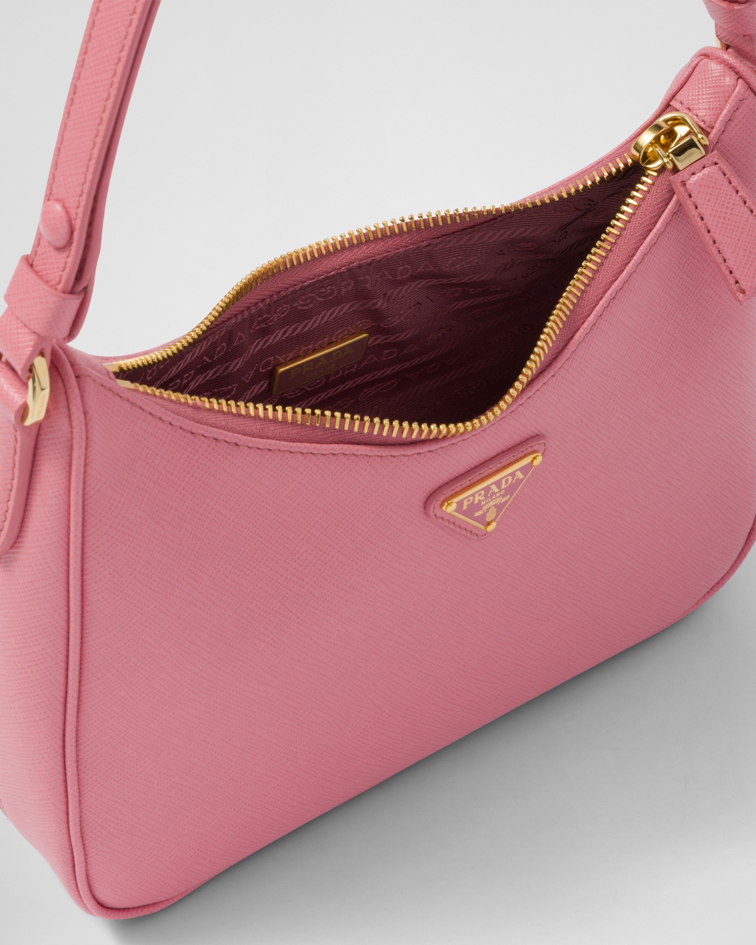 Saffiano Leather Mini-bag - Petal Pink