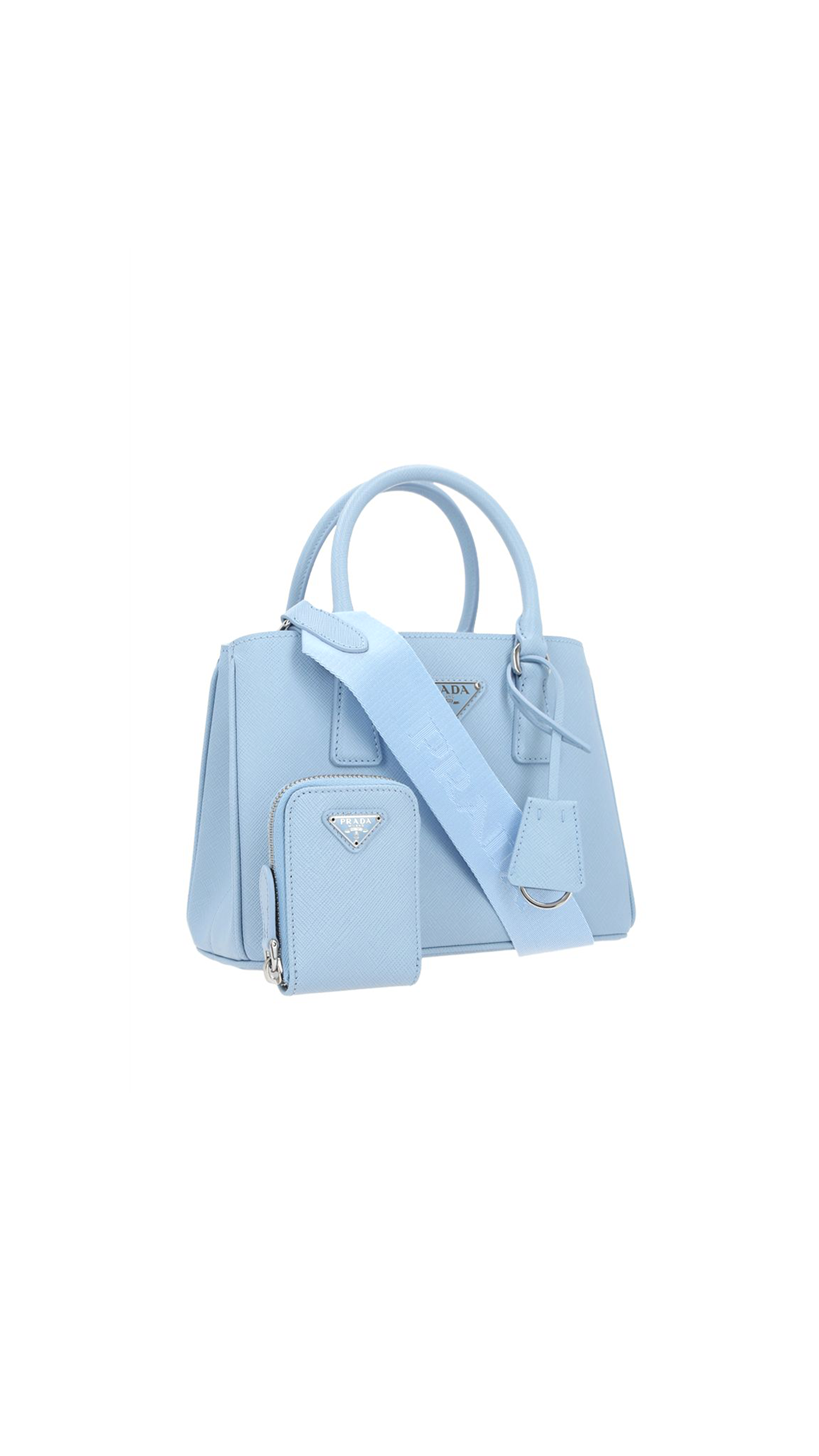 Saffiano Galleria Mini Bag - Celeste